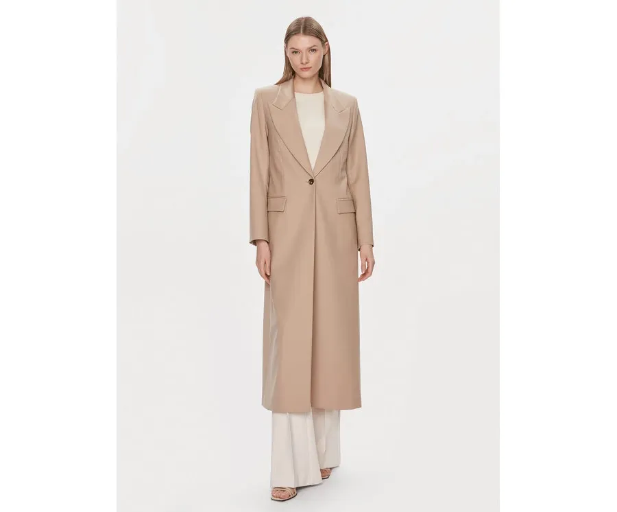 obrazek 1 IVY OAK Płaszcz wełniany Jil Sue IO119088 Beżowy Regular Fit