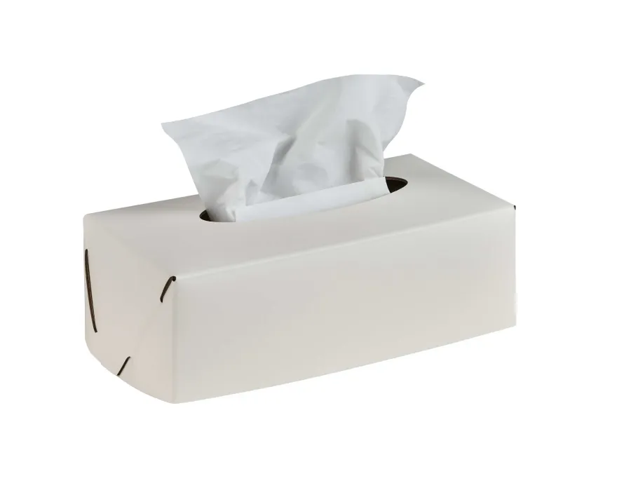 obrazek 1 Wyjątkowe białe pudełko na chusteczki 23x12xH7,5 cm ze skóry
