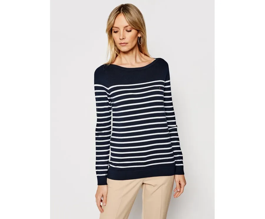 obrazek 1 Tommy Hilfiger Sweter Heritage Boat WW0WW22046 Granatowy Regular Fit