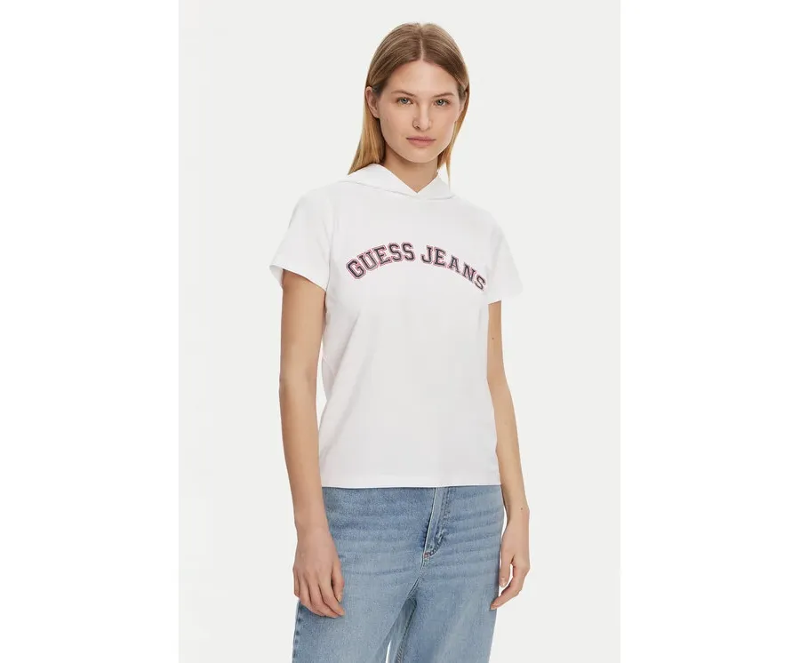 obrazek 1 Guess Jeans T-Shirt W5GP28 J1314 Biały Regular Fit