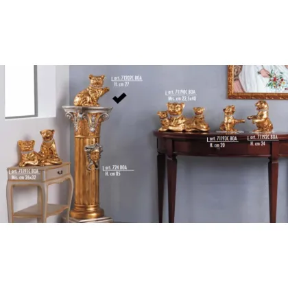 Picture Beautiful tiger made of Italian ceramics 27 cm - Valle d'oro Patchi