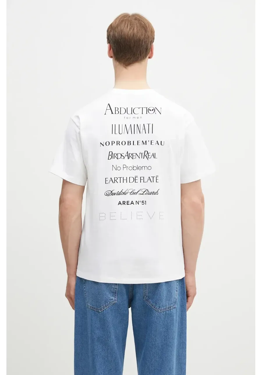 obrazek 1 No Problemo t-shirt bawełniany Eau De Problemo SS Tee męski kolor biały z nadrukiem NP6000503