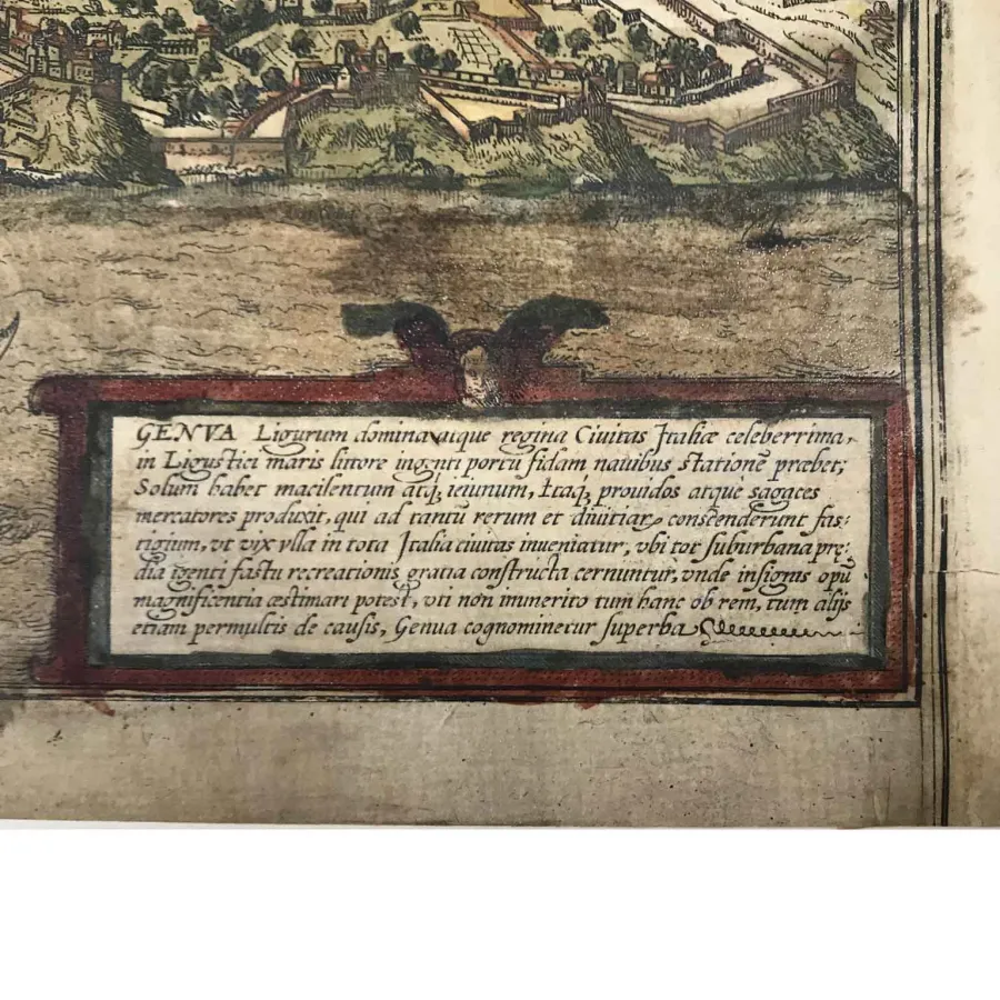 obrazek 4 Antyczna grafika z XVI wieku, akwarelowa, z prywatnej kolekcji w Mediolanie