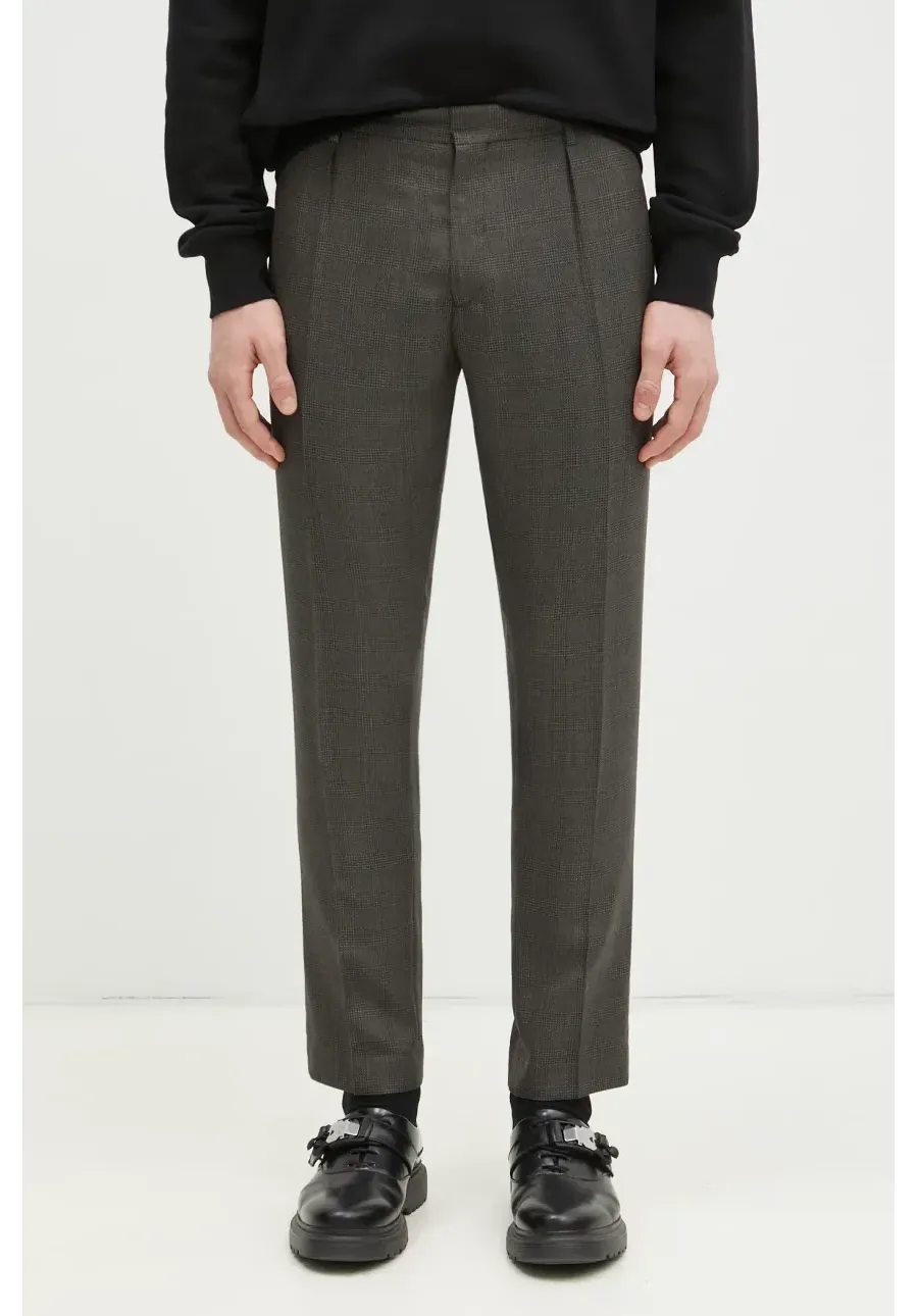 obrazek 1 Paul Smith spodnie wełniane kolor zielony w fasonie chinos M1R-056Z-P02569