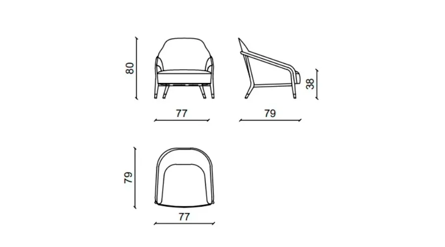 obrazek 3 Stylowy, nowoczesny fotel - Ulivi Salotti