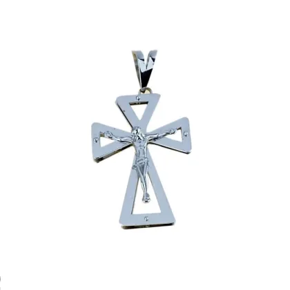 Zdjęcie Złoty niepowtarzalny krzyż z Jezusem 32x22mm.