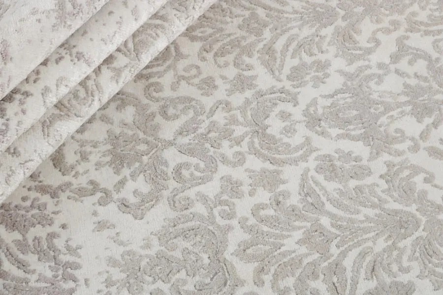 picture 3 Wonderful white-gray exclusive 3D carpet - DAMASK 7089