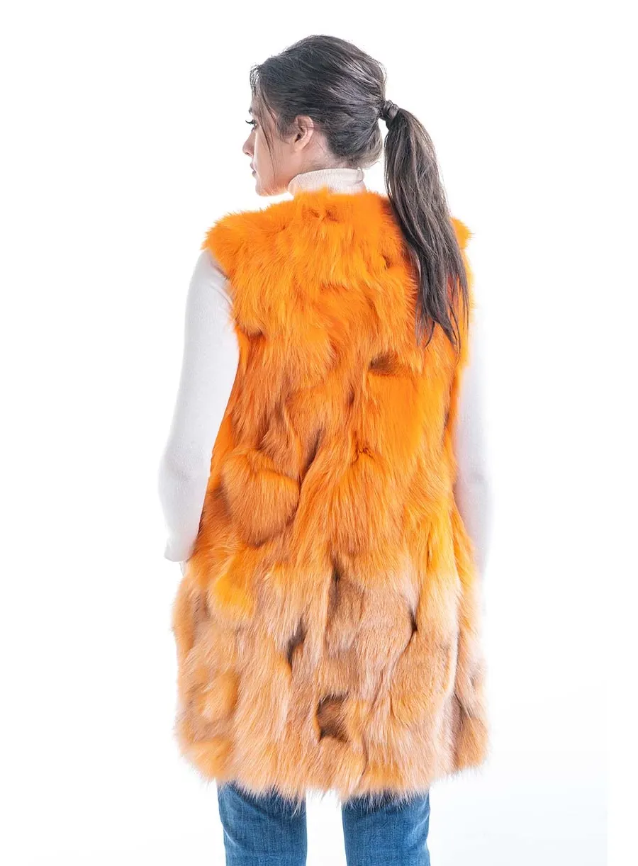 picture 2 Fascinating long vest made of fox fur - A&A Vesa