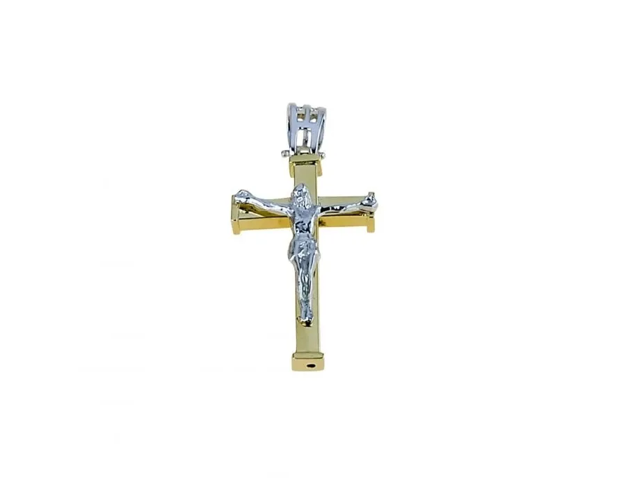 obrazek 1 Prestiżowy złoty włoski krzyż 28x18mm