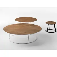 Picture Round wooden coffee table for the living room
