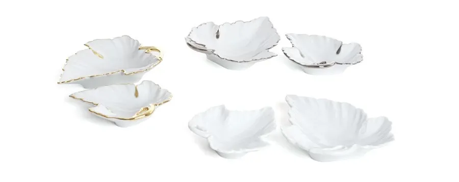 obrazek 1 Porcelanowa miseczka dekoracyjna w kształcie liścia bluszczu