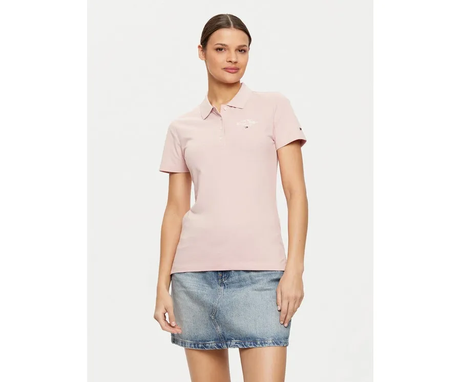 obrazek 1 Tommy Hilfiger Polo WW0WW43930 Różowy Slim Fit