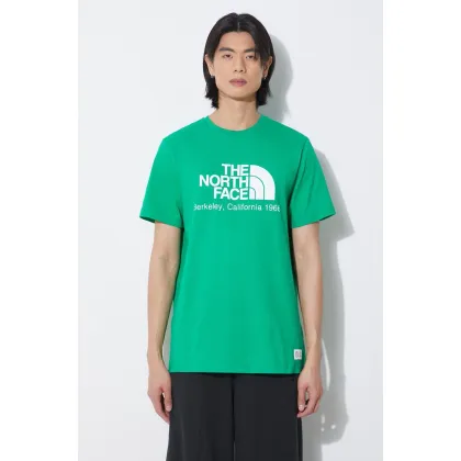 Zdjęcie The North Face t-shirt bawełniany M Berkeley California S/S Tee męski kolor zielony z nadrukiem NF0A87U5PO81
