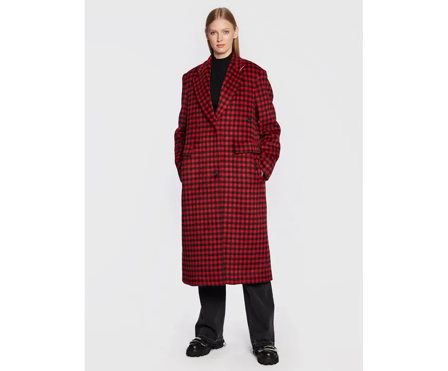 obrazek 1 N°21 Płaszcz przejściowy 22I N2M0 N021 3001 Czerwony Regular Fit