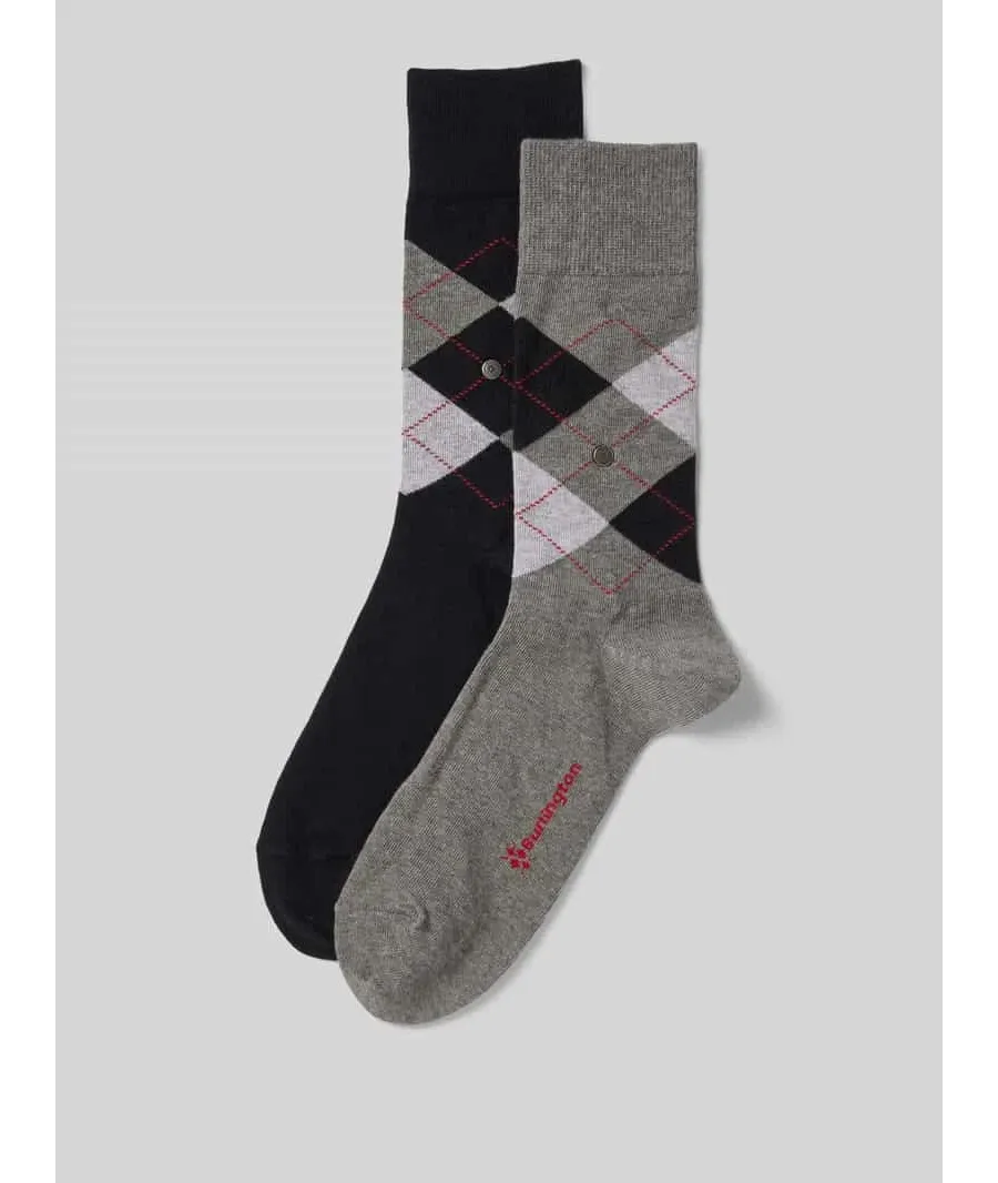 obrazek 1 Skarpety z aplikacją z logo w zestawie 2 szt. model ‘Everyday Argyle’