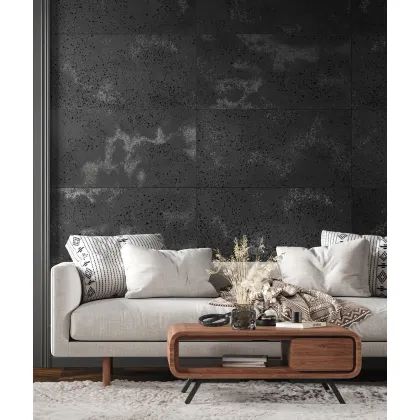 Zdjęcie 100x50 cm DS - (grafitowy, srebrne kruszywo) - płyta beton architektoniczny ultralekka