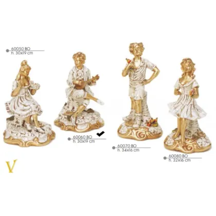Zdjęcie Ceramiczny chłopiec z mandoliną - Valle d'oro Patchi