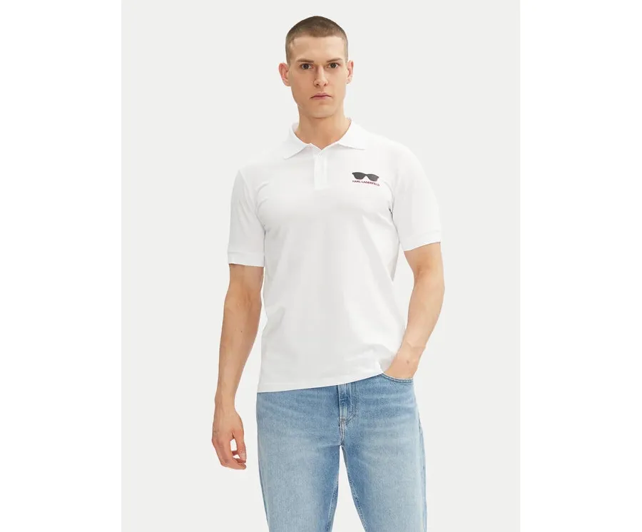 obrazek 1 KARL LAGERFELD Polo 745400 552235 Biały Slim Fit