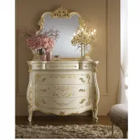 Picture A stylish mirror for a classic chest of drawers