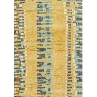 Picture Hand-woven blue and yellow carpet from Iran - Jordan