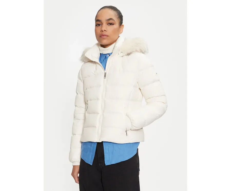 obrazek 1 Tommy Hilfiger Kurtka puchowa WW0WW43520 Écru Regular Fit