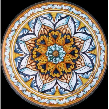 Zdjęcie Prestiżowy blat z kamienia wulkanicznego z bogatym dekoracyjnym ornamentem roślinnym - Ceramiche Valchida