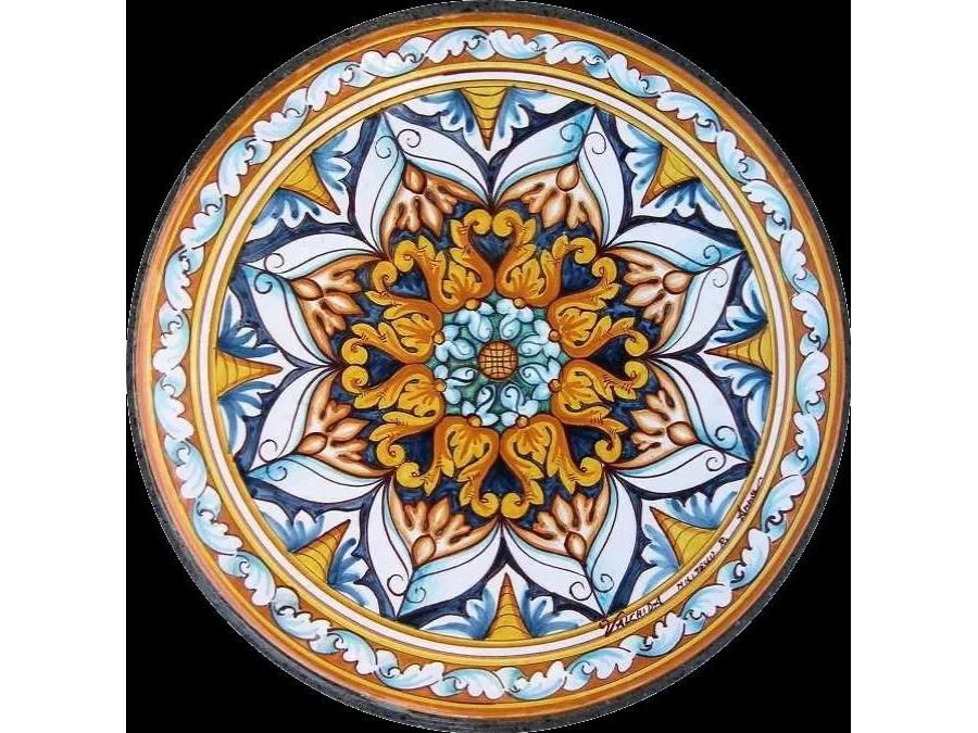 obrazek 1 Prestiżowy blat z kamienia wulkanicznego z bogatym dekoracyjnym ornamentem roślinnym - Ceramiche Valchida