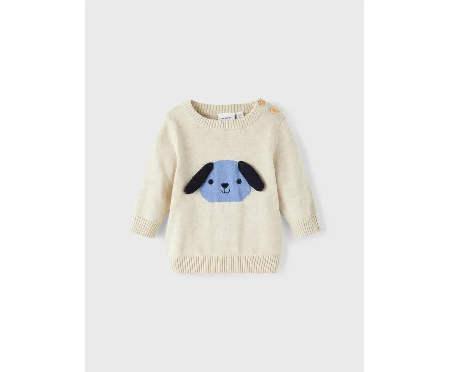 obrazek 1 NAME IT Sweter 13207111 Beżowy Regular Fit