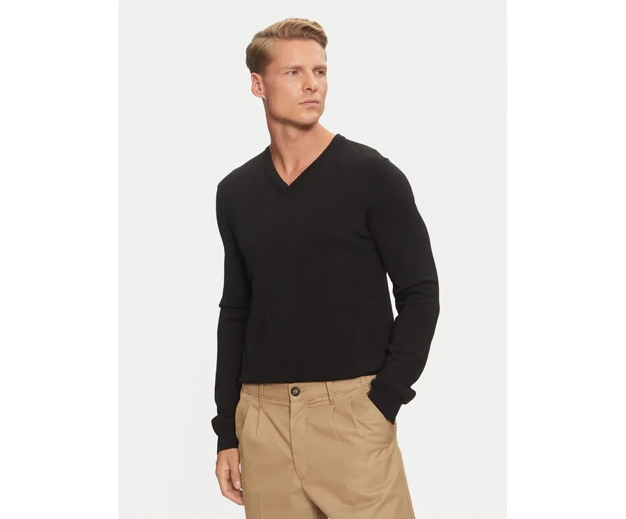 obrazek 1 Hugo Sweter San Vredo-M 50474172 Czarny Slim Fit HUGO