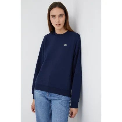 Zdjęcie Lacoste bluza damska kolor granatowy gładka