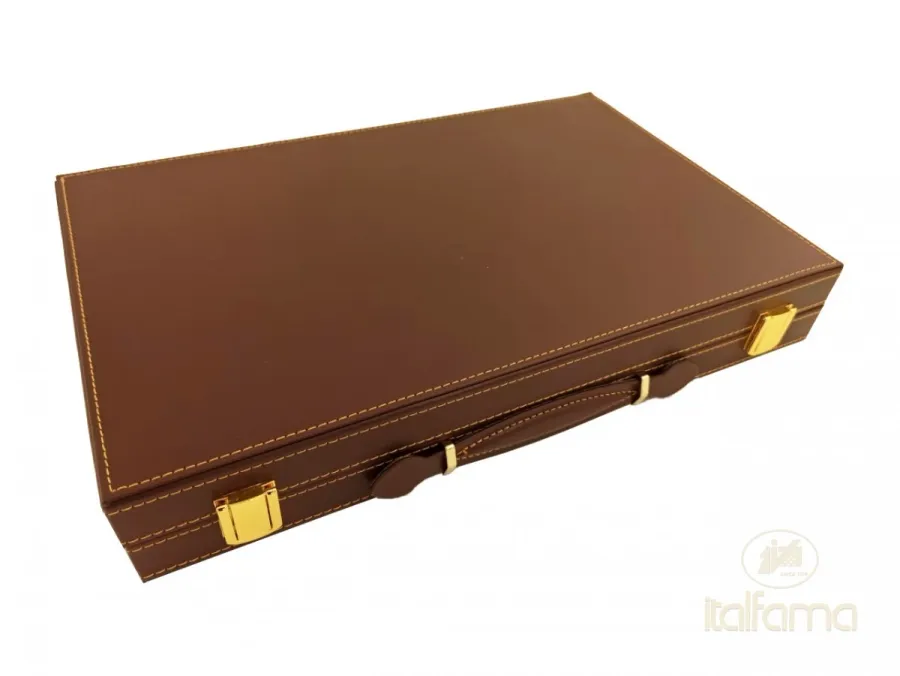 obrazek 4 Gra backgammon czarno-brązowa cm 37x24