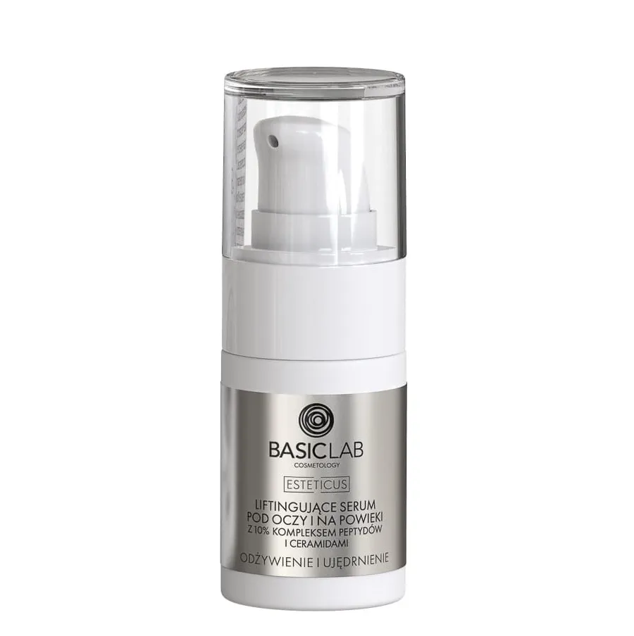 obrazek 1 BasicLab Esteticus Liftingujące serum pod oczy z kompleksem peptydów 10% 15 ml Basiclab Dermocosmetics