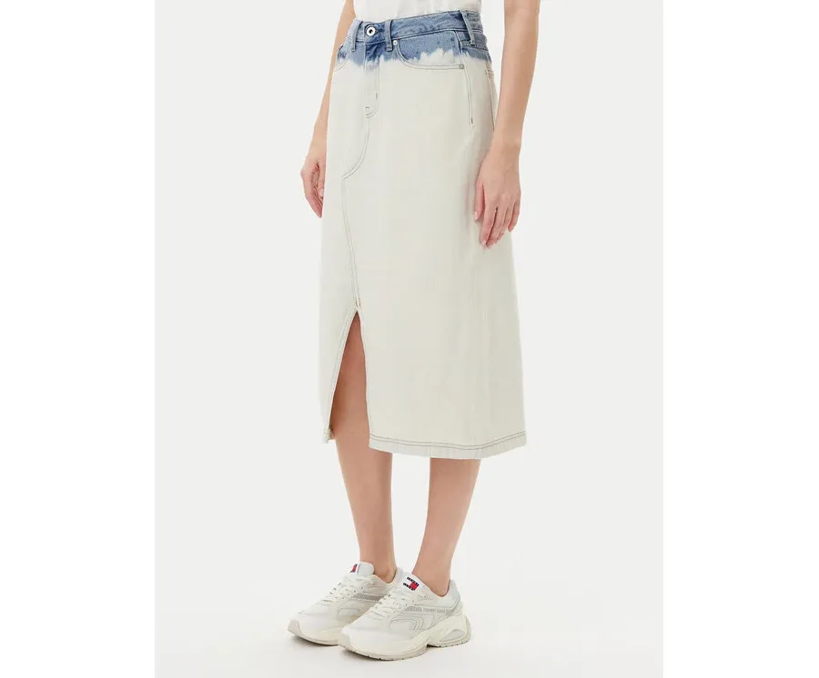 obrazek 1 Karl Lagerfeld Jeans Spódnica jeansowa A2W12014 Écru Regular Fit