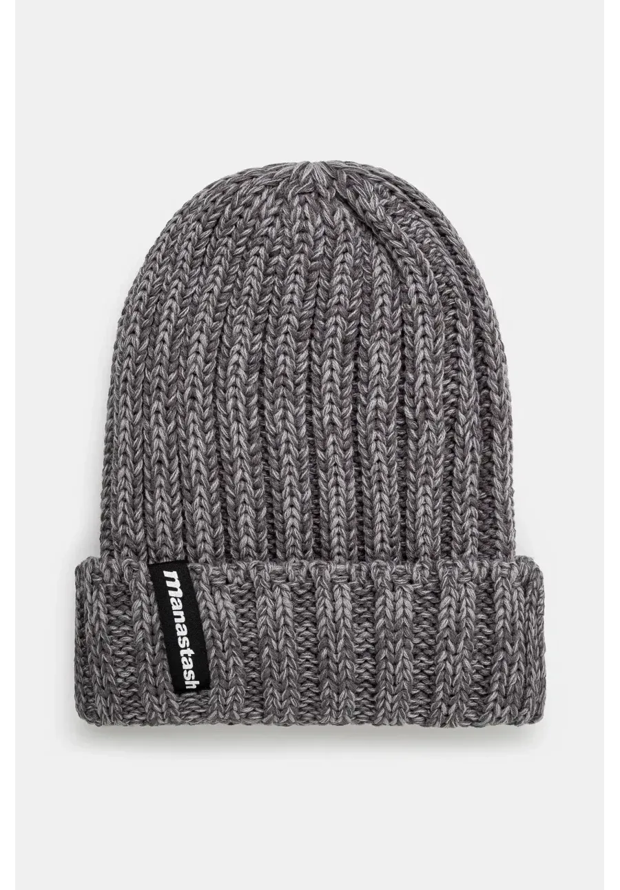 obrazek 1 Manastash czapka 90'S Logo Beanie Ii kolor szary z grubej dzianiny 7923974005