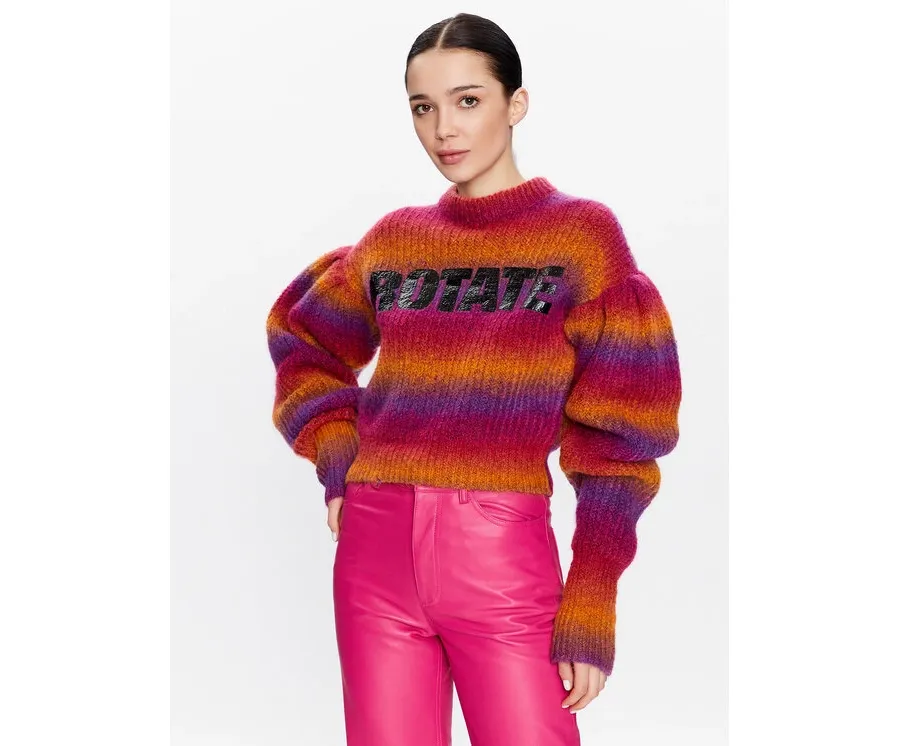 obrazek 1 ROTATE Sweter Mohair Knit RT2403 Kolorowy Regular Fit