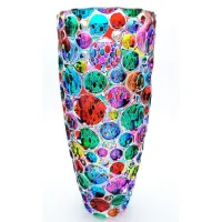 Picture Beautiful decorative vase in rainbow colors