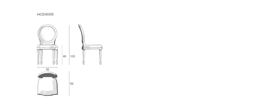 obrazek 3 Piękne krzesło tapicerowane do jadalni Mozaic