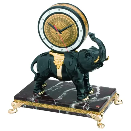 Zdjęcie Zegar ze słoniem Silk Road