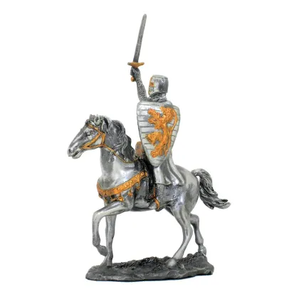 Zdjęcie Oryginalna figurka rycerza na koniu - h. 13 cm