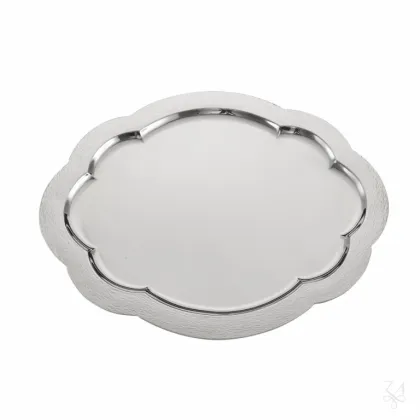 Zdjęcie Owalna srebrna taca Cardinale o nowoczesnym designie - Zaramella Argenti