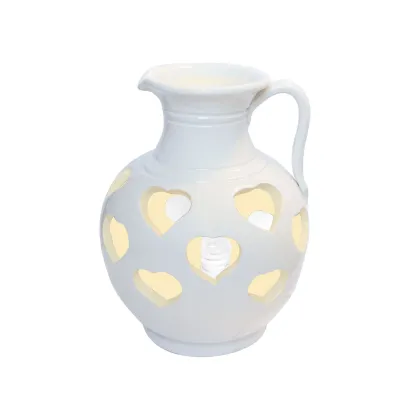 Picture White stylish ceramic Italian lamp - Virginia Casa
