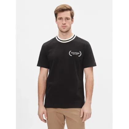Zdjęcie Tommy Hilfiger T-Shirt Laurel Tipped Tee MW0MW33681 Czarny Regular Fit