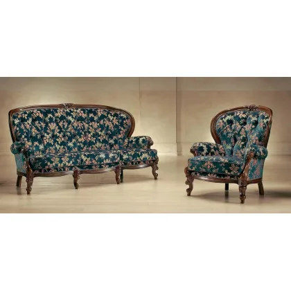 Zdjęcie Elegancka sofa i fotel w stylu antycznym do salonu – Morello Gianpaolo