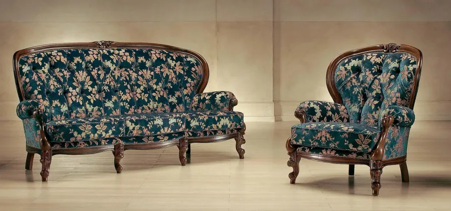 obrazek 1 Elegancka sofa i fotel w stylu antycznym do salonu – Morello Gianpaolo