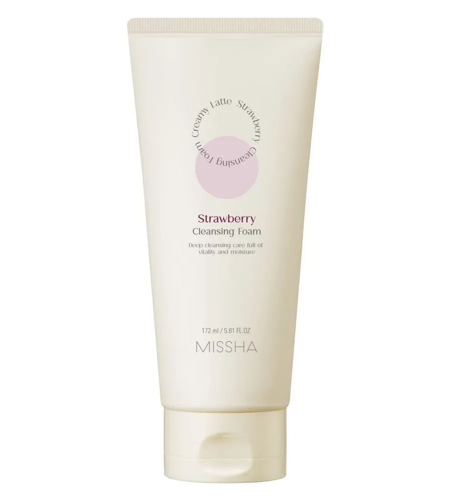 obrazek 1 Missha Creamy Latte Pianka do mycia twarzy, Strawberry 172 ml