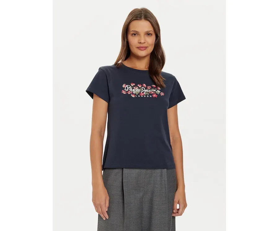 obrazek 1 Pepe Jeans T-Shirt Ginny PL505945 Granatowy Regular Fit