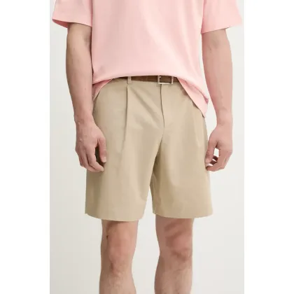 Zdjęcie A.P.C. szorty bawełniane short crew męskie kolor beżowy COHFU.H10198