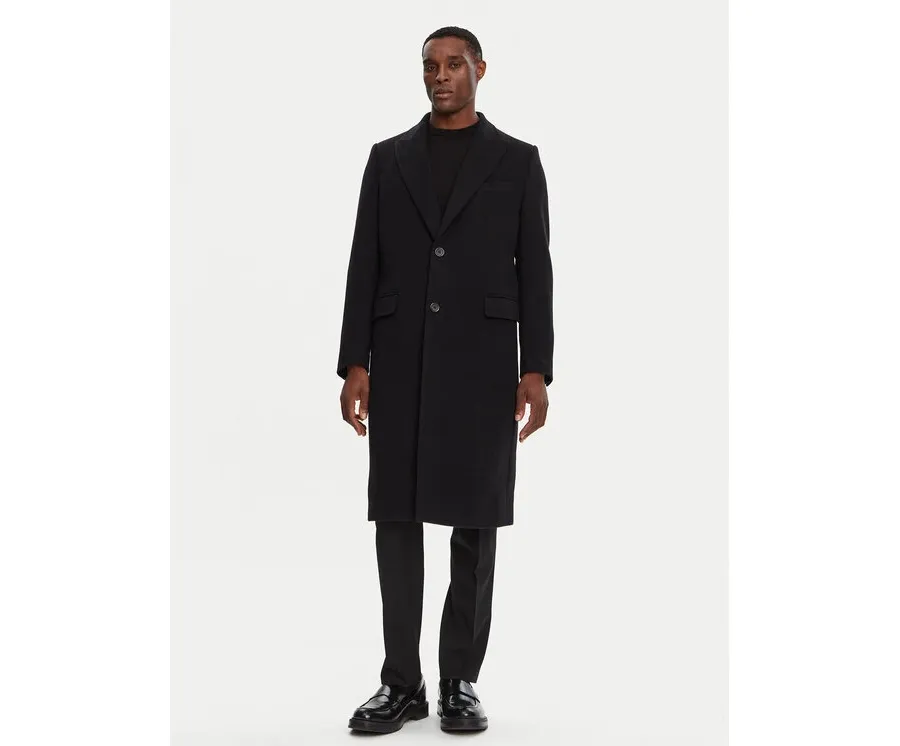 obrazek 1 Dolce&Gabbana Płaszcz wełniany G036IT HUMJ2 Czarny Regular Fit