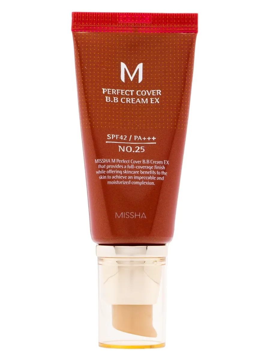 obrazek 1 Missha M Perfect Cover Krem BB SPF 42 PA+++ Warm Beige No 25 Warm Beige 50 ml