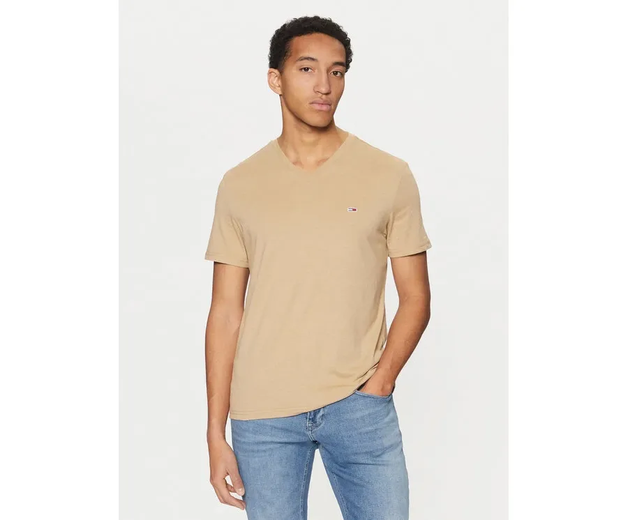 obrazek 1 Tommy Jeans T-Shirt Jaspe DM0DM20364 Beżowy Slim Fit